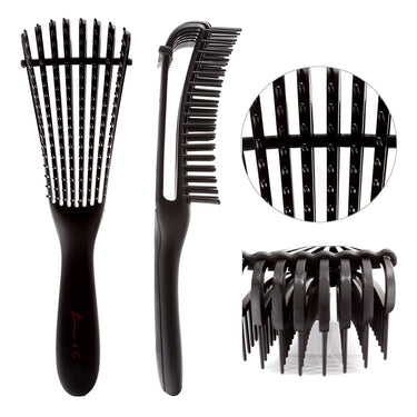 KIM & C 8 Row Vented Detangling Brush, Sareya Beauty Supply, Hair Brush